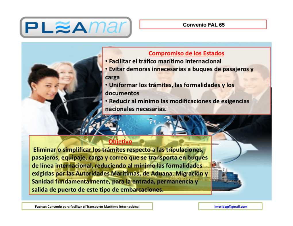 Convenio para facilitar el Trafico Marítimo Internacional (FAL 65 ...